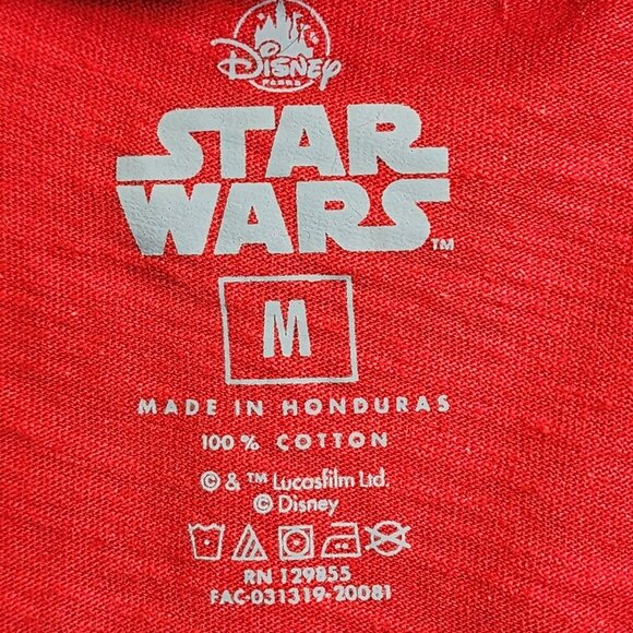 Star Wars First Order Red & Black Hooded Long Sleeve Shirt, Men's Medium NWT - Picture 8 of 11